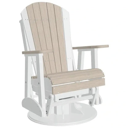All-Weather Poly Lumber Adirondack Swivel Glider  Rust-Resistant Outdoor Seating