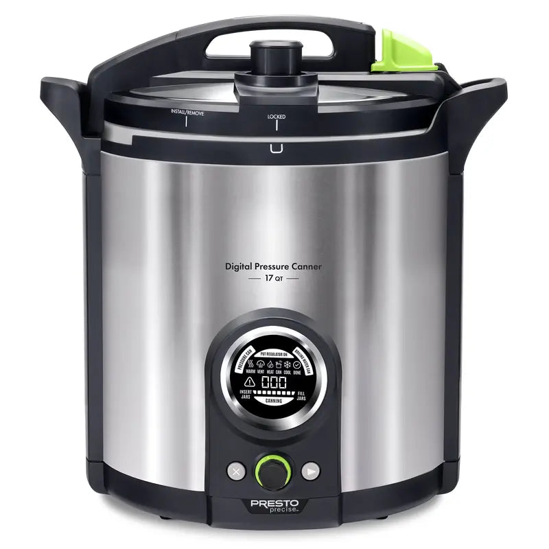 Presto Precise 17-Quart Stainless Steel Electric Pressure Canner  Energy-Efficient & Safe