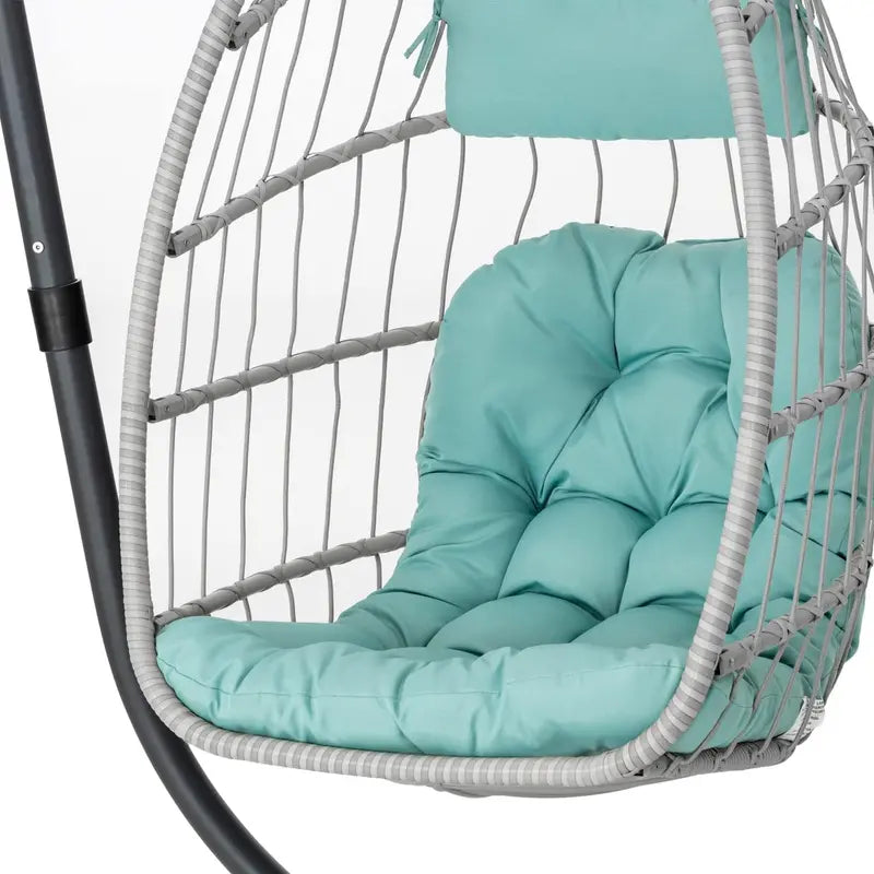 Yechen Indoor-Outdoor Egg Chair — Lightweight Wicker Hanging Swing for Living Spaces or Decks