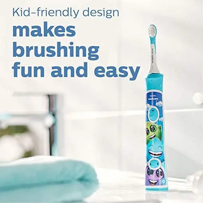 Philips Sonicare Kids 7+ Replacement Brush Heads, 2 Pack, Turquoise & White, Standard HX6042/94