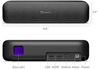 Roku Streambar SE | 2-in-1 4K/HD/HDR Soundbar & Streaming | Clear Dialogue | Easy Setup