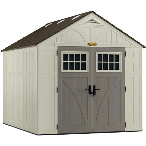 8 ft. x 10 ft. Metal-and-Resin Storage Shed in Vanilla Finish