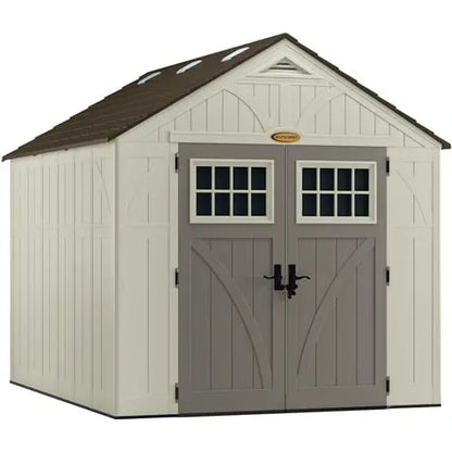 8 ft. x 10 ft. Metal-and-Resin Storage Shed in Vanilla Finish