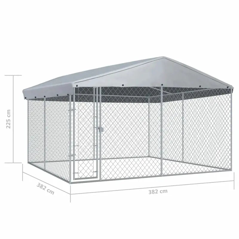 Freestanding Outdoor Dog Kennel with Weatherproof Roof  Model 150.4