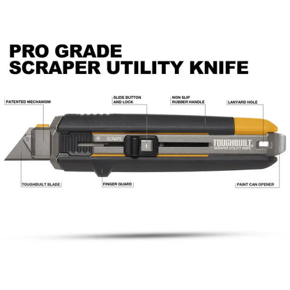 Toughbuilt Scraper Utility Knife with 5 Blades