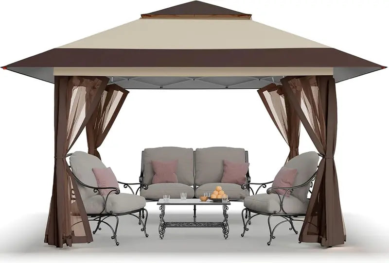 CROWN SHADES 13x13ft Pop-Up Gazebo Canopy — Clearance Sale Model