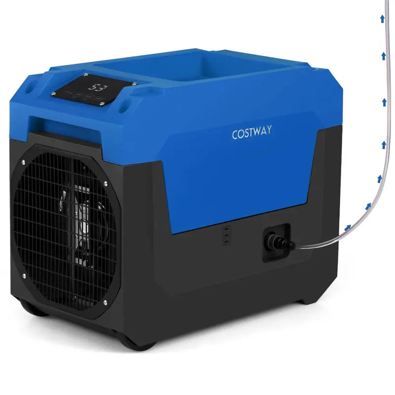 140-Pint Portable Industrial Dehumidifier  Pump-Enabled Unit for High-Moisture Basements