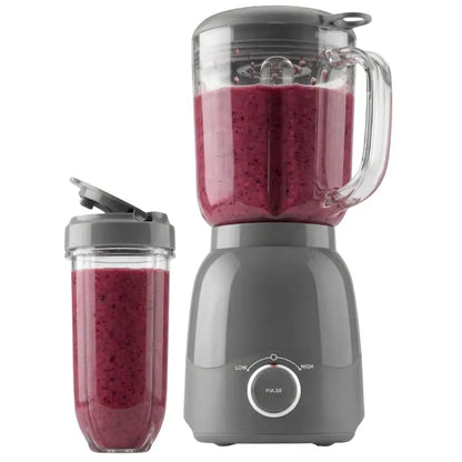 Compact 600W Multi-Function Blender Set  48oz Pitcher + 16oz Travel Cup
