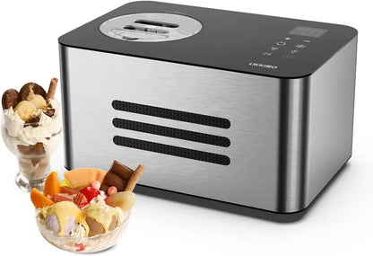 Cuisinart 1.5 Quart Automatic Ice Cream Maker, Stainless Steel, 4 Modes, Soft Serve Machine with Compressor for Home Use