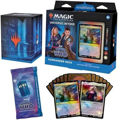 Magic The Gathering Doctor Who 100-Card Timey-Wimey Commander Deck + 2-Card Collector Booster & Accessories