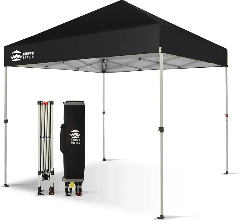 10×10 One-Click Pop-Up Awning  Silver-Coated Sunshade Canopy for Beach, Picnic & Outdoor Events