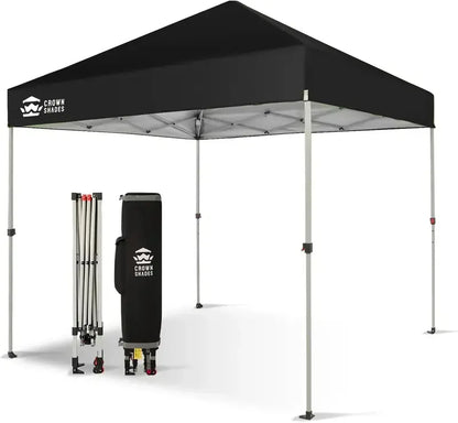 10×10 One-Click Pop-Up Awning  Silver-Coated Sunshade Canopy for Beach, Picnic & Outdoor Events