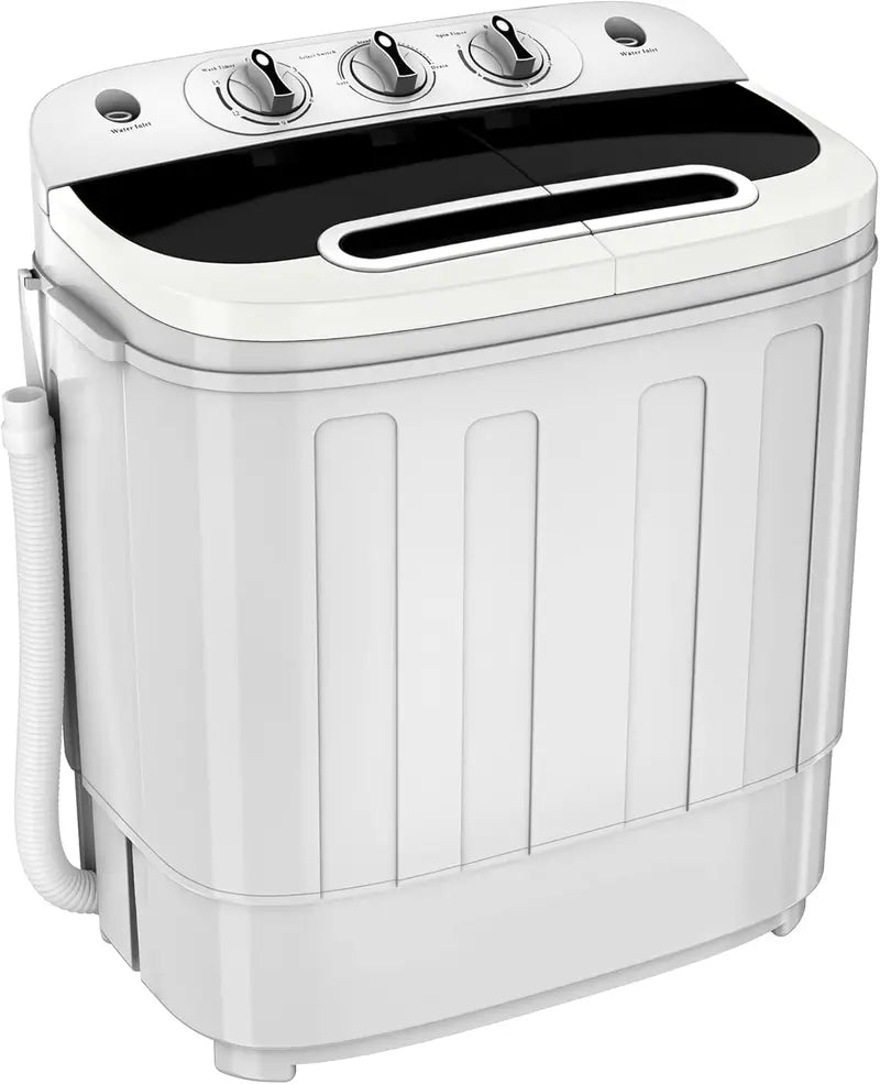 Compact Portable Twin-Tub Washer & Spin Dryer  13-lb Capacity, Lightweight Mini Washing Machine Ideal for Dorms, Apartments, RVs, and Small Households