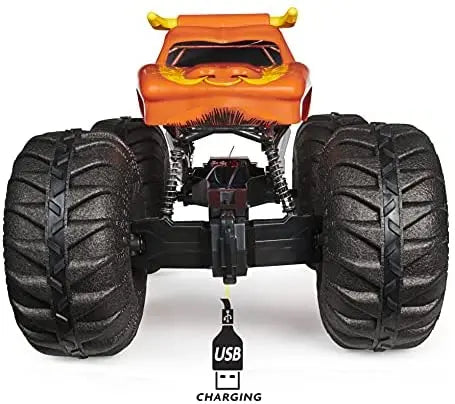 Monster Jam Mega Grave Digger All-Terrain RC Monster Truck with Lights, 2.4GHz Controller, 2ft Long