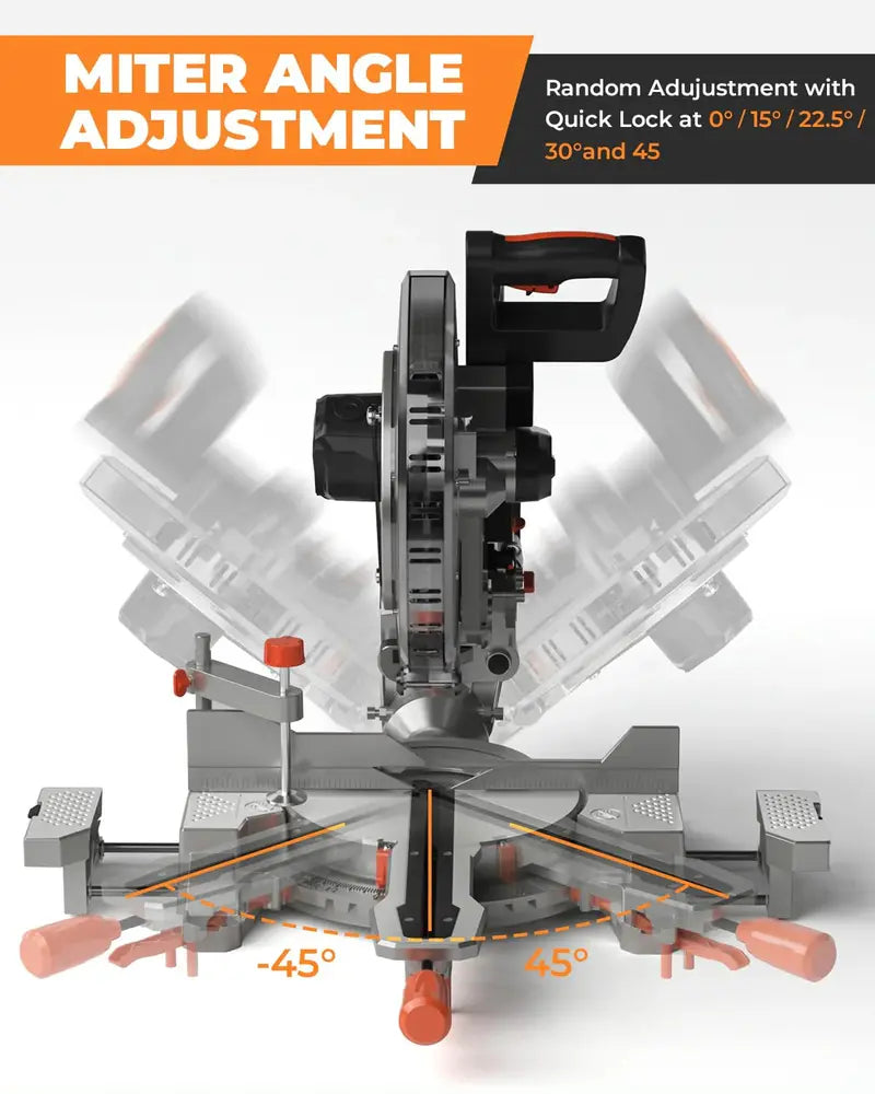 DWT 12-Inch Sliding Compound Miter Saw  Precision Cutting for Woodworking