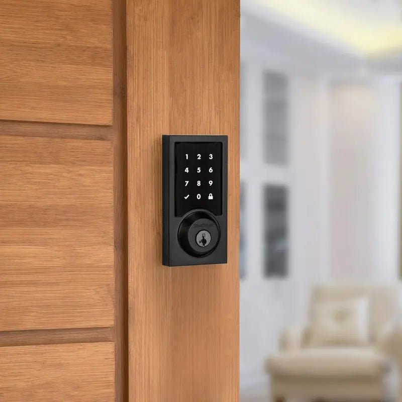 SmartLock Pro Black  Keyless Entry Door Lock with Bluetooth Connectivity