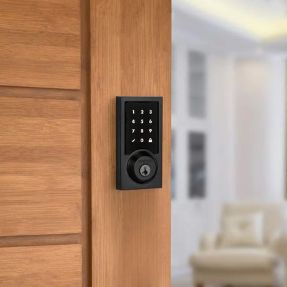 SmartLock Pro Black  Keyless Entry Door Lock with Bluetooth Connectivity