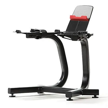 Bowflex SelectTech Dumbbell Stand with Integrated Media Rack  Adjustable Weight Storage Solution