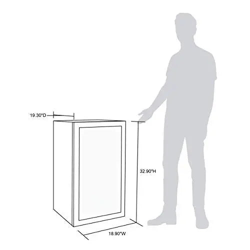 NewAir 126-Can Beverage Refrigerator  Freestanding Cooler with Tempered Glass Door and Right-Swing Hinge