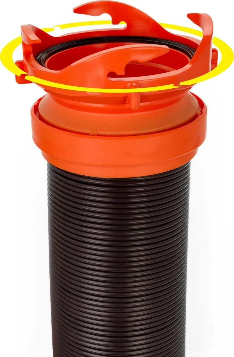 Camco RhinoFLEX 20‘ Sewer Hose Kit with Swivel Fittings & 4-in-1 Adapter, Model 39744, Multicolor