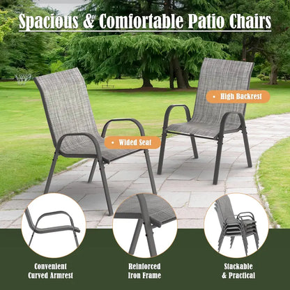 Amopatio 5-Piece Outdoor Dining Set Including Patio Table and Four Chairs