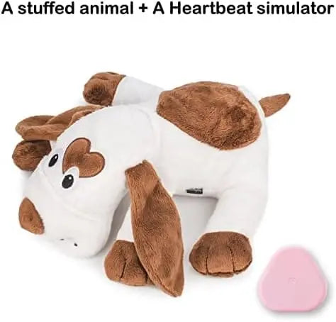 CalmPaws Puppy Heartbeat Toy for Anxiety Relief  Plush Comfort & Sleep Aid