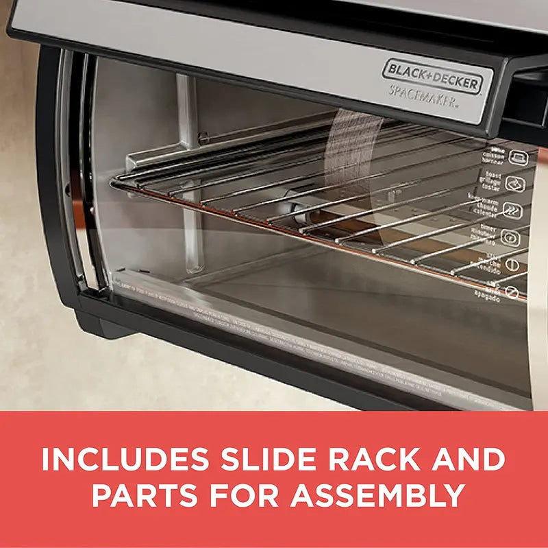 2025 Spacemaker Under-Counter Toaster Oven  Black & Stainless Steel Finish (Model TROS1000D)