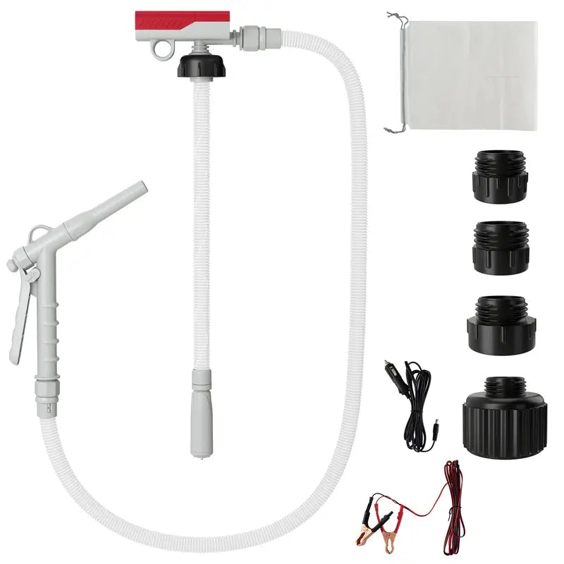Portable Battery-Powered Fuel Transfer Pump  Adjustable Flow Rate & Nozzle