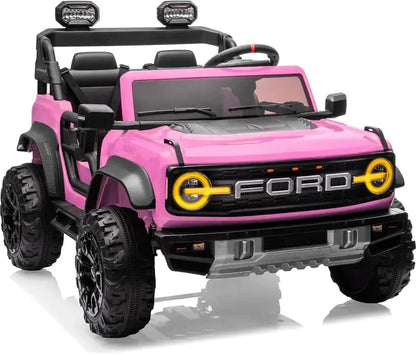 Kids’ Pink Ride-On Electric Truck  Battery-Powered Toy Car with Realistic Driving Features