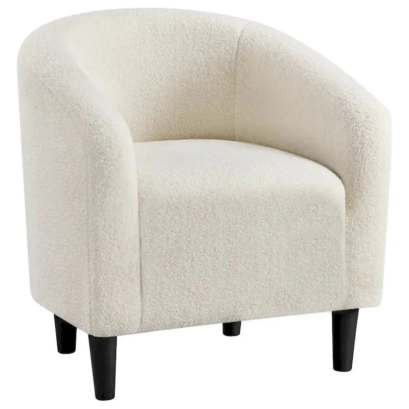 Yaheetech Barrel Accent Chair  Upholstered Club-Style Armchair for Living Spaces