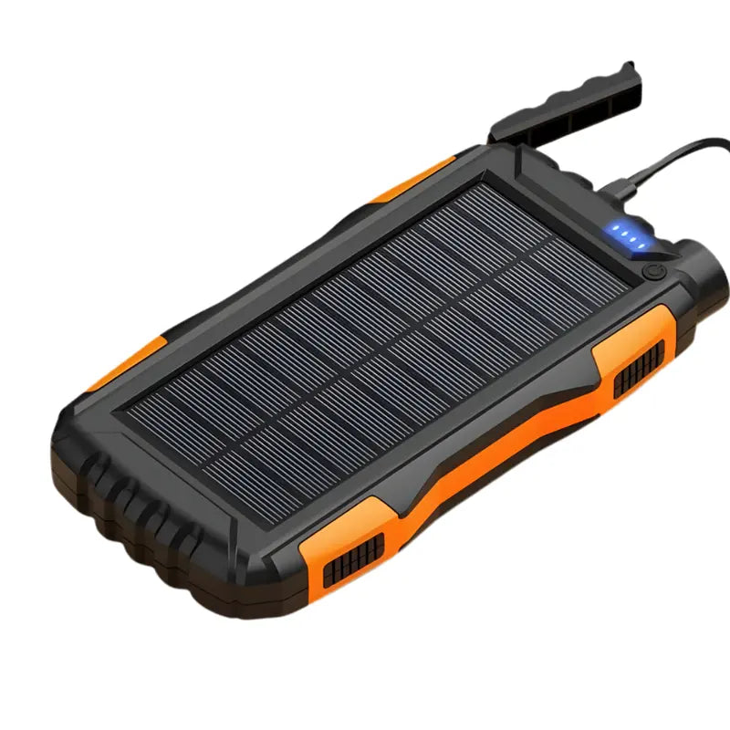 High-Capacity 42800mAh Solar-Powered Portable Charger with Built-in Flashlight