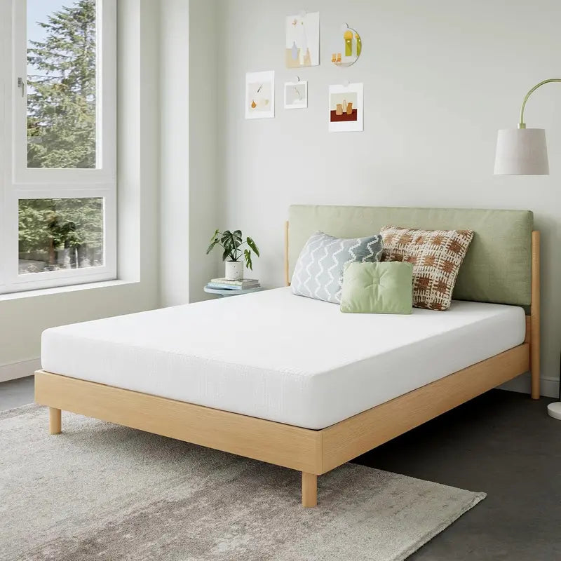 Novilla 12-Inch Gel-Infused Queen Mattress in a Box: Pressure-Relieving Cooling Memory Foam Bed with CertiPUR-US Certification and Breathable White Cover