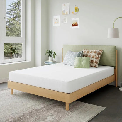 Novilla 12-Inch Gel-Infused Queen Mattress in a Box: Pressure-Relieving Cooling Memory Foam Bed with CertiPUR-US Certification and Breathable White Cover