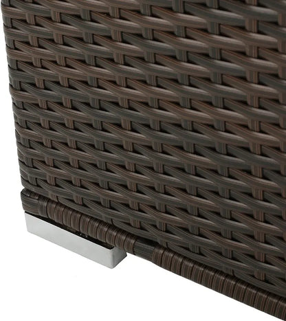 Samoa Multibrown Woven Resin Storage Box  Indoor/Outdoor Accent Bin