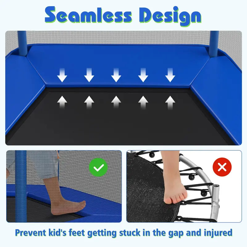 7-Foot ASTM-Certified Trampoline for Indoor & Outdoor Play