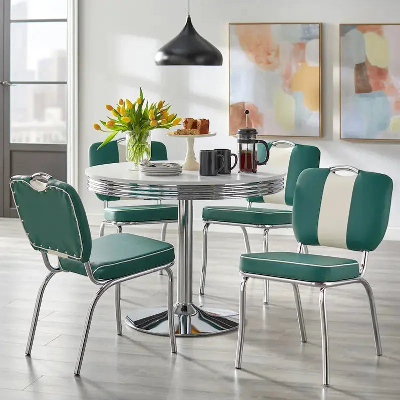 Retro-Inspired 5-Piece Dining Set  Simple Living Raleigh Collection