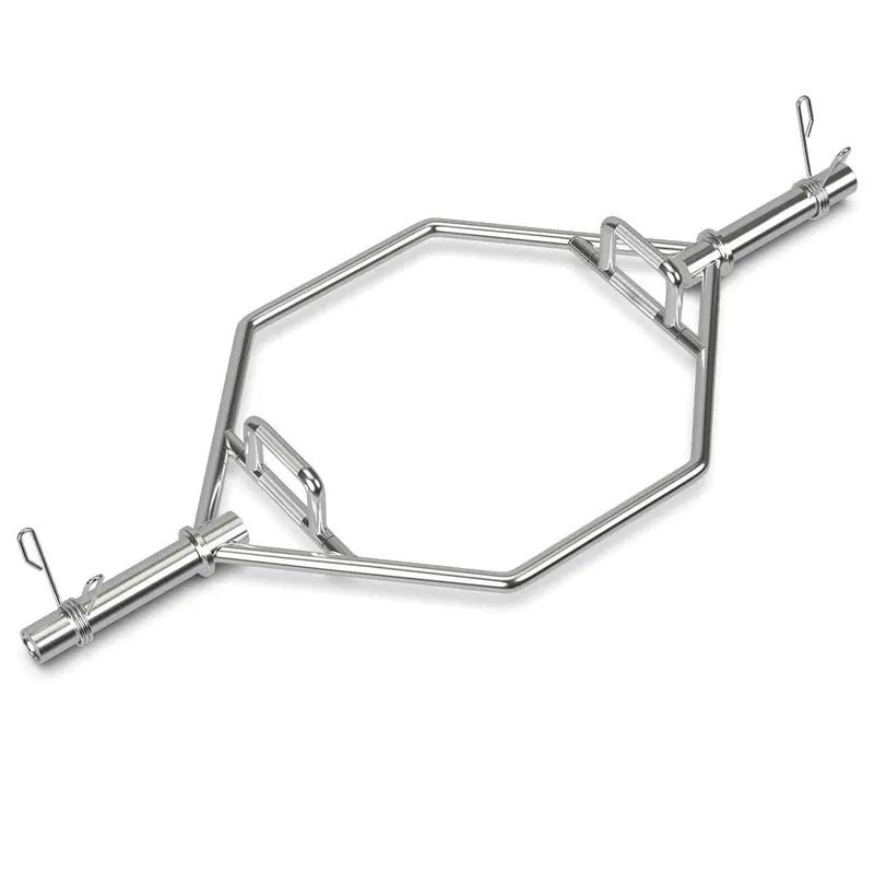 56-Inch Foldable Olympic Hex Bar  Trap Bar with Knurled Handles for Strength Training