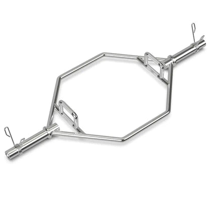 56-Inch Foldable Olympic Hex Bar  Trap Bar with Knurled Handles for Strength Training