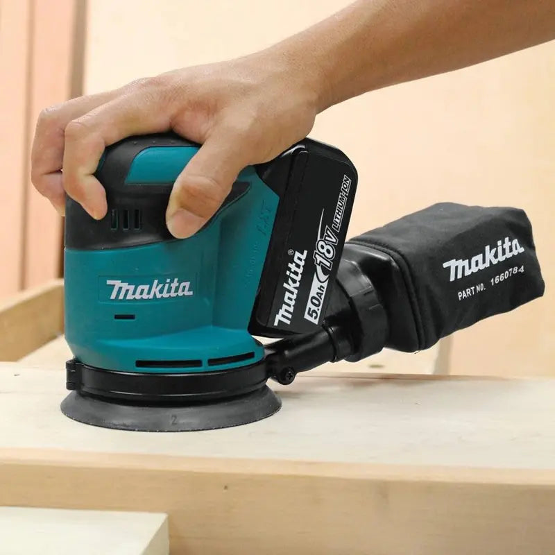 Makita 18 Volt LXT Lithium-Ion Cordless 5 in. Random Orbit Sander Kit 5.0 Ah XOB01T from Makita