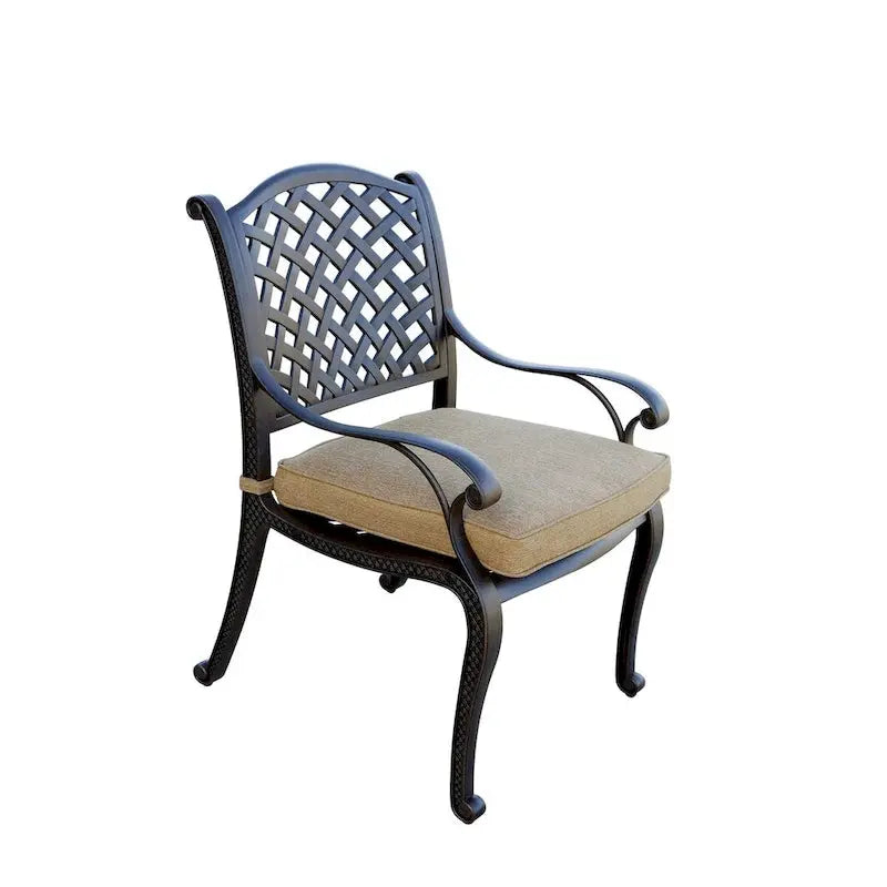 Nassau 11-Piece Outdoor Dining Ensemble  Swivel Rocker Chairs + Extendable Table