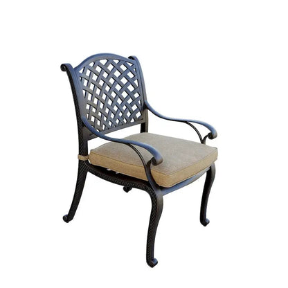 Nassau 11-Piece Outdoor Dining Ensemble  Swivel Rocker Chairs + Extendable Table