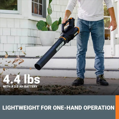 Worx 20V Turbine Leaf Blower  Two-Speed Cordless Yard Cleanup Tool