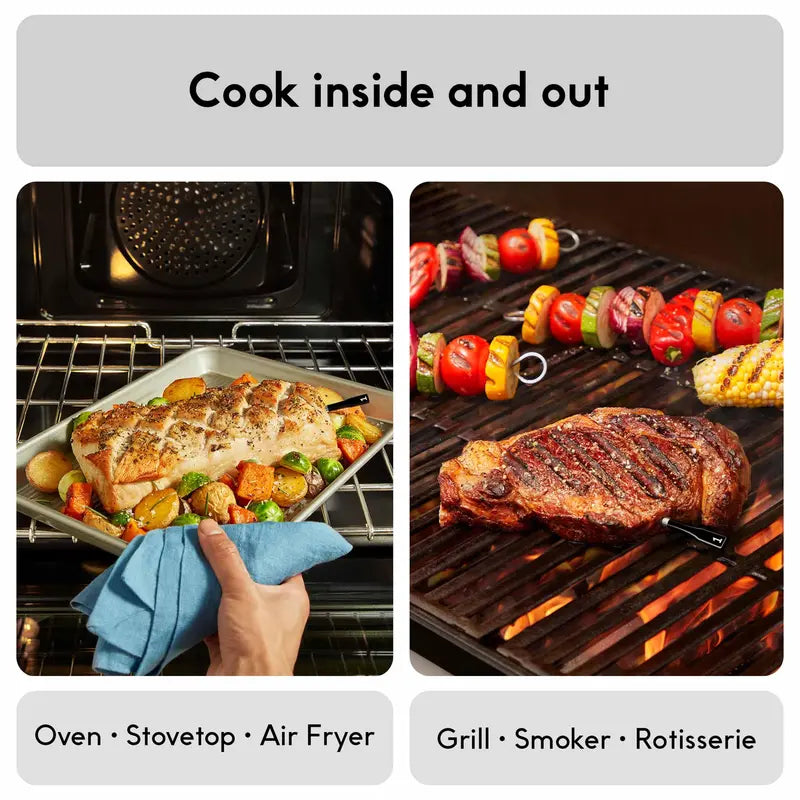 Chef iQ Sense Smart Wireless Meat Thermometer, 3 Probes, Unlimited Range, High Heat Safe, Waterproof