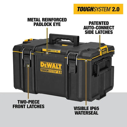 DEWALT TOUGHSYSTEM 2.0 Small Tool Box, TOUGHSYSTEM 2.0 22 in. Large Tool Box and TOUGHSYSTEM 2.0 24 in. Mobile Tool Box DWST08165W00450