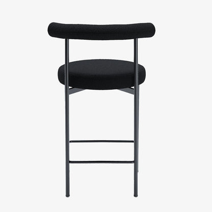 Lot de 2 chaises de bar bouclette grise anthracite  Charlotte
