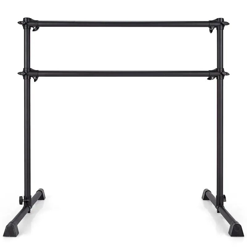 Adjustable Freestanding Double Ballet Barre with Height Range from 7 to 46 Inches