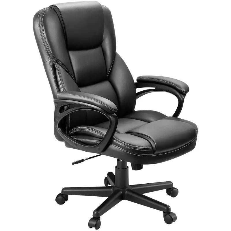 Furmax Ergonomic High Back Office Chair, Adjustable Height, PU Leather, 300 lbs Capacity, Swivel & Casters