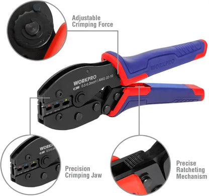 WORKPRO Crimping Tool Kit  100-Piece Terminal Connector Set for Electrical Repairs