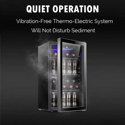 Antarctic Star Dual-Purpose Wine & Beverage Cooler  26-Bottle / 130-Can Capacity Mini Cellar