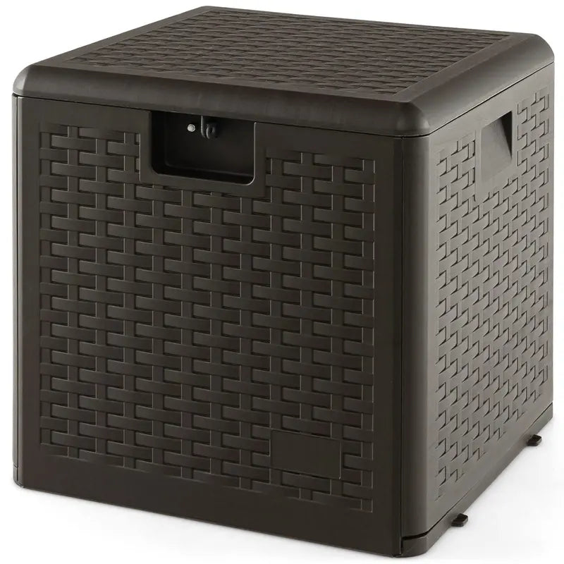 Weatherproof Resin Outdoor Storage Box  31/73/100 Gallon Locking Patio Chest